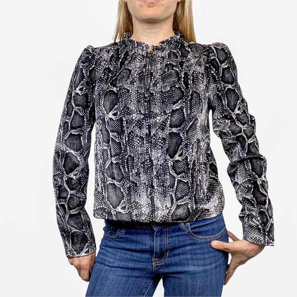 Rebecca Taylor Jacket Jackets Coats Bomber Jacket Silk Velvet Snakeskin - Picture 3 of 13